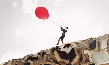 Balon kadın anında
