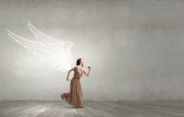 Ангел дівчата у сукні — стокове фото