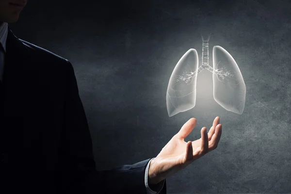Gesunde Lungen und Atmung — Stockfoto