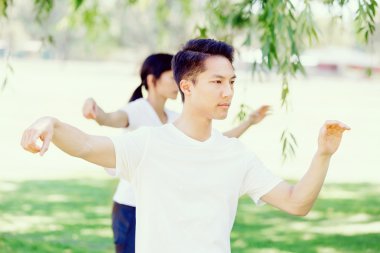 İnsanlar Park Thai chi