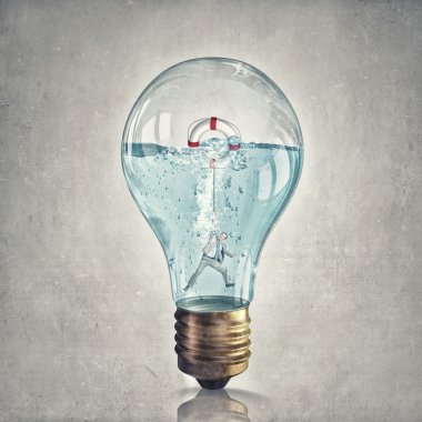 Adamın ampul içinde