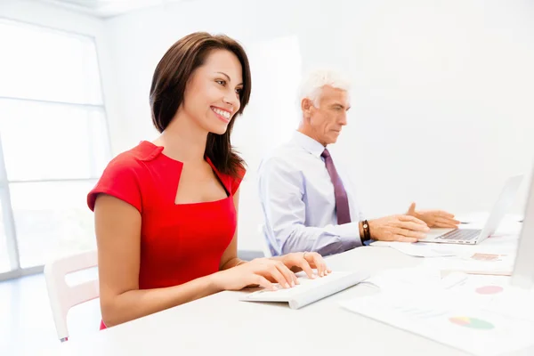 Two business collegue in office — Stock Photo, Image