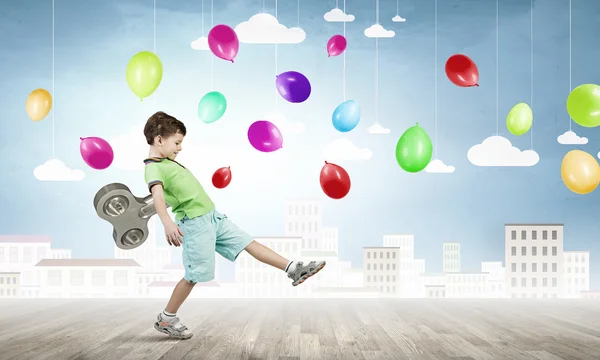 Hyperactive happy child — Stock Photo, Image