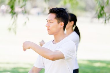 İnsanlar Park Thai chi