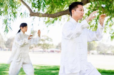 İnsanlar Park Thai chi