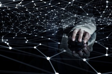 Fare kullanarak iş adamı