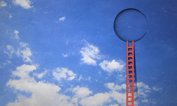Tür in blauem Himmel — Stockfoto