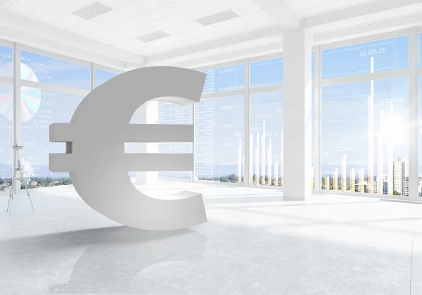 Finanční koncept euro — Stock fotografie