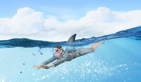 Shark of business world — Stock Photo, Image