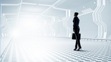 Kadın fütüristik iç