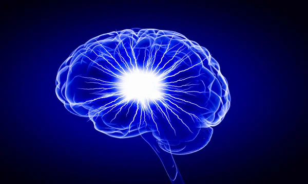 デジタル人間の脳 — ストック写真