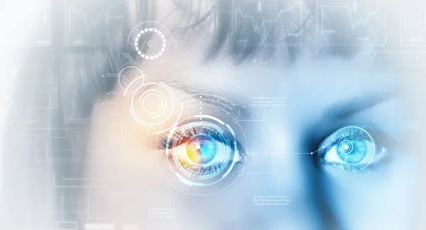 Female digital eye — Stock Photo, Image