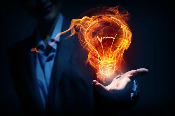 Bright burning idea concept — Stock Photo, Image