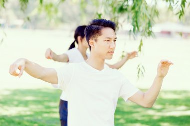 İnsanlar Park Thai chi