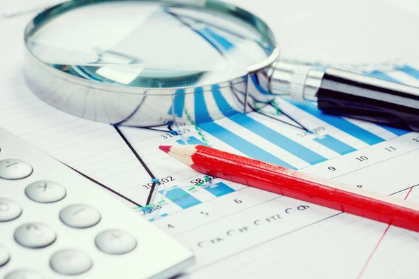 Image of businessman workplace with papers — Stock Photo, Image