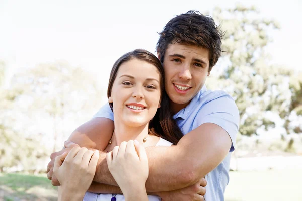 Young couple in the park Stock Image