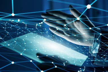 Kablosuz bağlantı futuristik konsepti