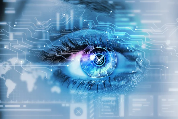 Female digital eye — Stock Photo, Image