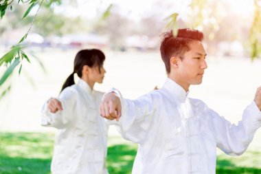 İnsanlar Park Thai chi