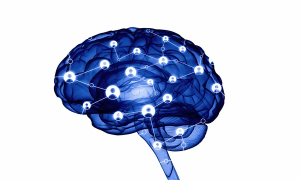 Digitális emberi agy — Stock Fotó
