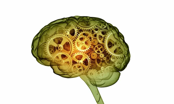 Digitales menschliches Gehirn — Stockfoto