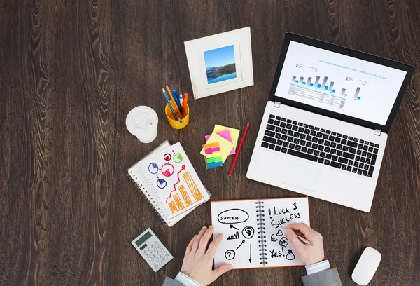 Lavoro d'affari con roba d'affari — Foto Stock