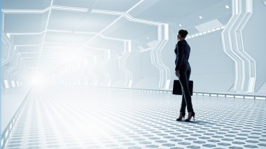 Kadın fütüristik iç