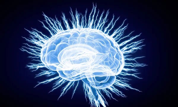디지털 인간 두뇌 — 스톡 사진