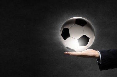 Futbol topu içinde palmiye