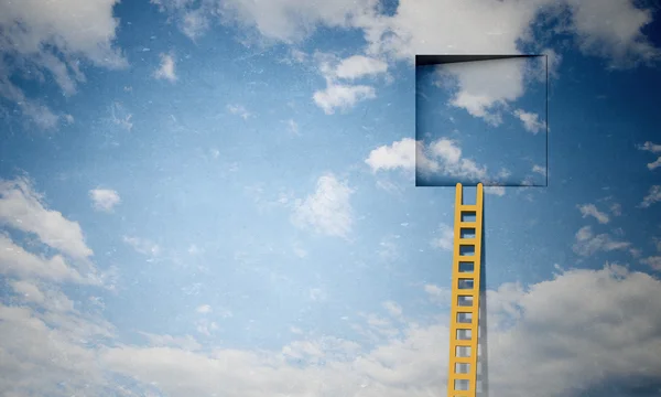 Porta no céu azul — Fotografia de Stock