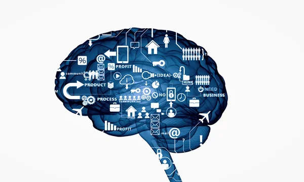 Digital human brain — Stock Photo, Image