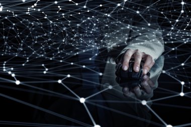 Fare kullanarak iş adamı