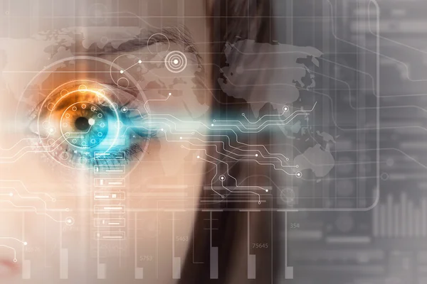 Female digital eye — Stock Photo, Image