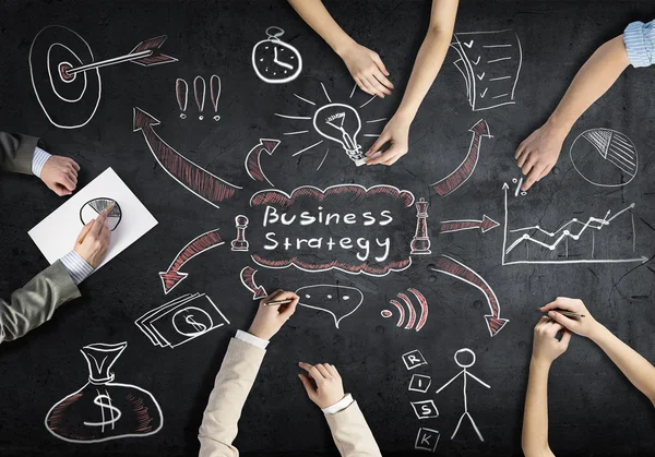 Businessteam working in collaboration — Stock Photo, Image