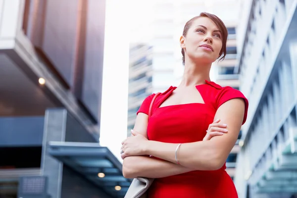 Portrait of businesswoman outside — Stock Photo, Image