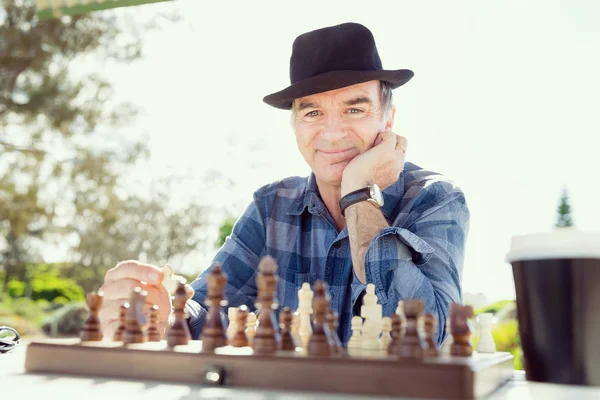 Tenker sjakkstrategi – stockfoto