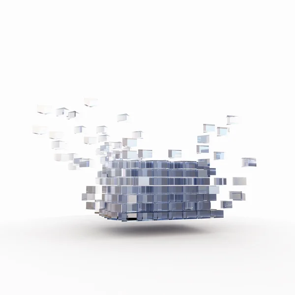 High-tech kubus figuur — Stockfoto