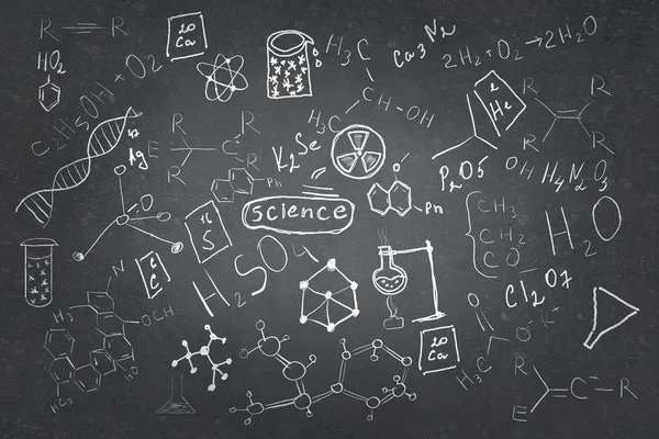 Reihe von Chemie-Skizzen — Stockfoto