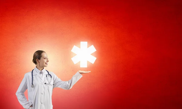 Medicin cross symbol — Stockfoto