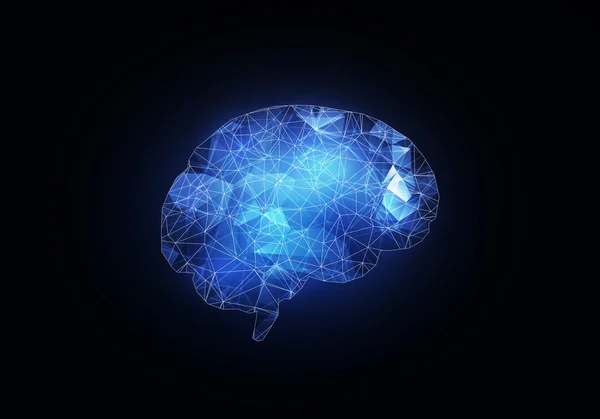 Cérebro humano digital — Fotografia de Stock