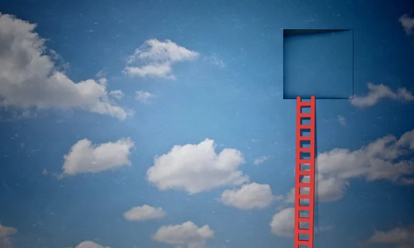 Porta no céu azul — Fotografia de Stock