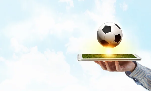 Online voetbalspel — Stockfoto