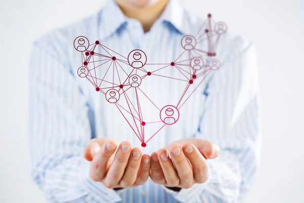 Social network structure as concept — Stock Photo, Image