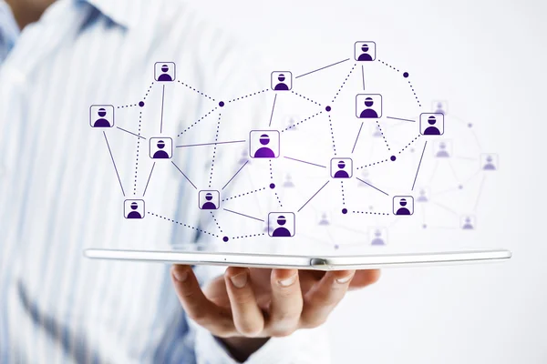 Szociális hálózati struktúrát, mint fogalom — Stock Fotó