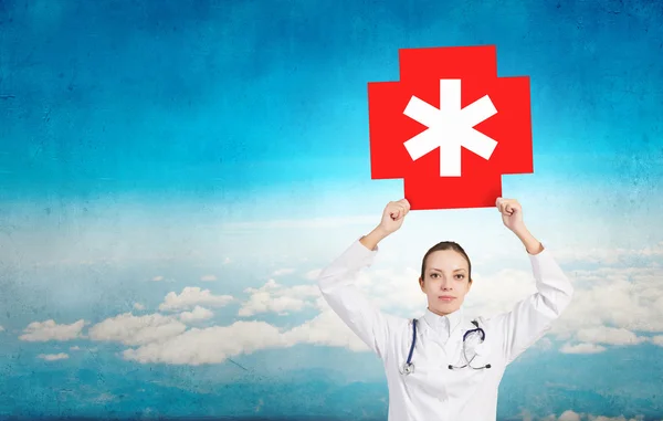 Medicin cross symbol — Stockfoto