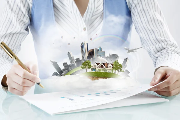 Modern city development design — Stock Photo, Image