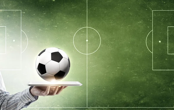 Gra online piłka nożna — Zdjęcie stockowe