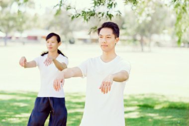 İnsanlar Park Thai chi