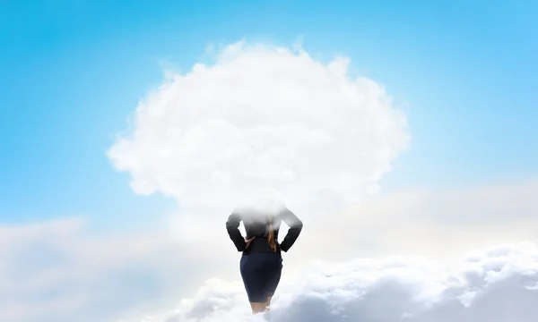 Cloud headed woman