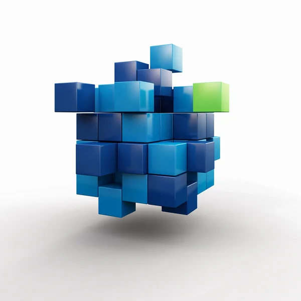 Chiffre cube haute technologie — Photo